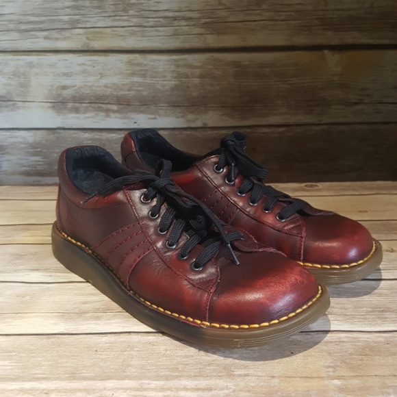 Dr. Martens Shoes - Dr. Martens Burgundy Red Lace Up Oxford Shoe